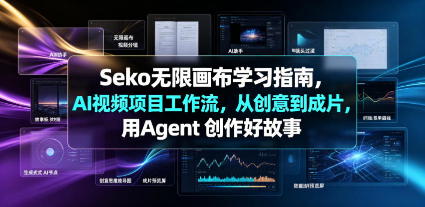 Seko无限画布学习指南,AI视频项目工作流,从创意到成片,用Agent 创作好故事-52项目站