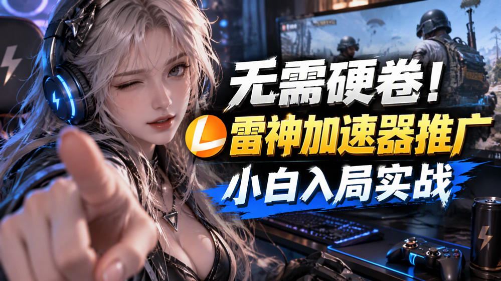 无需硬卷！雷神加速器推广，小白入局实战一天也能几十r-52项目站