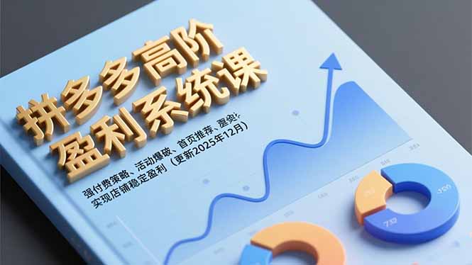 拼多多高阶盈利系统课,强付费策略、活动爆破、首页推荐,实现店铺稳定盈利(更新12月-52项目站