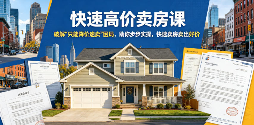 快速高价卖房课,破解“只能降价速卖”困局,助你步步实操,快速卖房卖出好价(更新2026)-52项目站