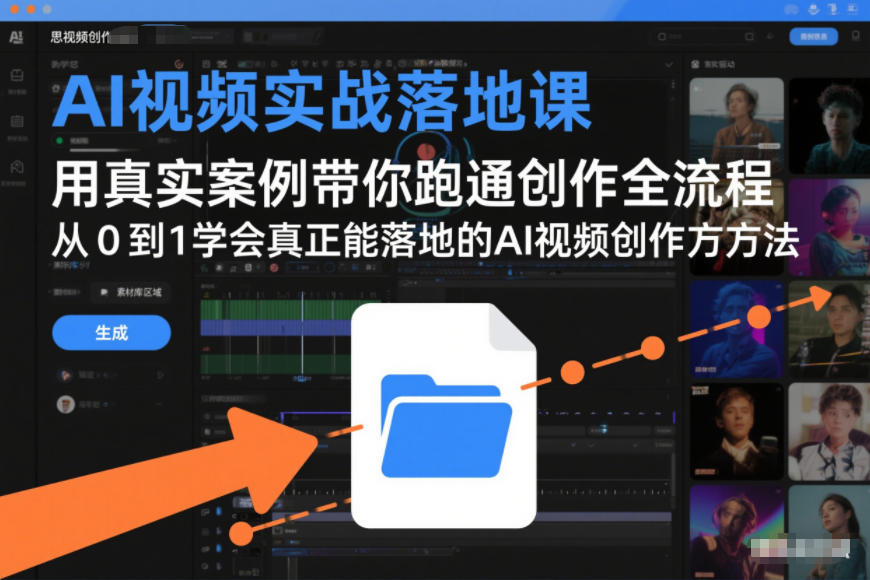 AI视频实战落地课,用真实案例带你跑通创作全流程,从0到1学会真正能落地的AI视频创作方法-52项目站