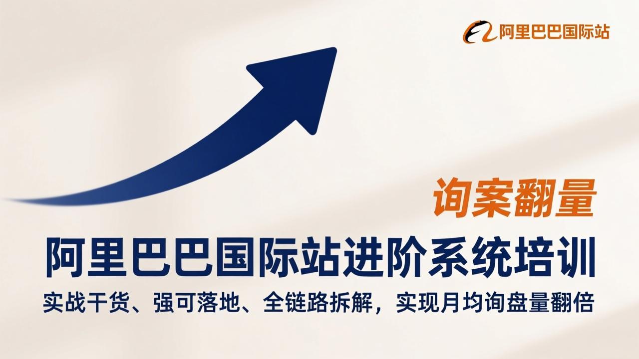 阿里巴巴国际站进阶系统培训，实战干货、强可落地、全链路拆解，实现月均询盘量翻倍-52项目站