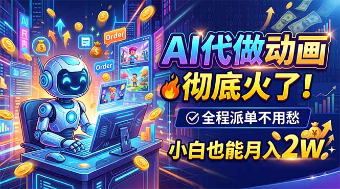 AI代做动画，彻底火了！全程派单不用愁，小白也能月入2W-52项目站