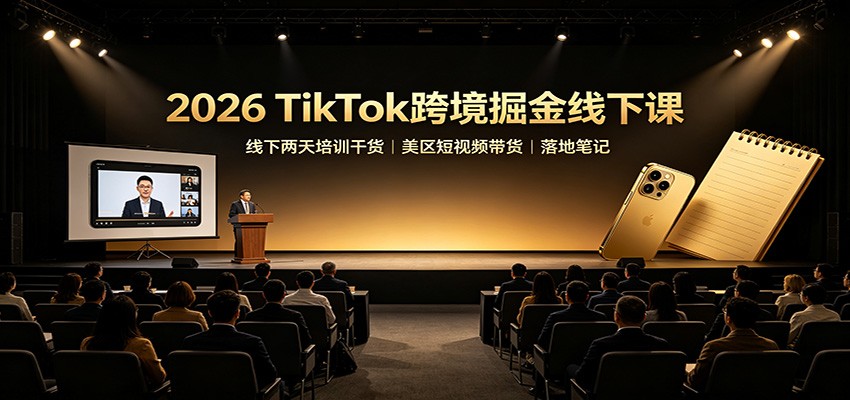 2026 TikTok跨境掘金线下课：线下两天培训干货，美区短视频带货落地笔记-52项目站