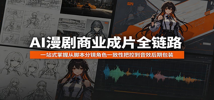 AI漫剧商业成片全链路:一站式掌握从脚本分镜角色一致性把控到音效后期包装-52项目站
