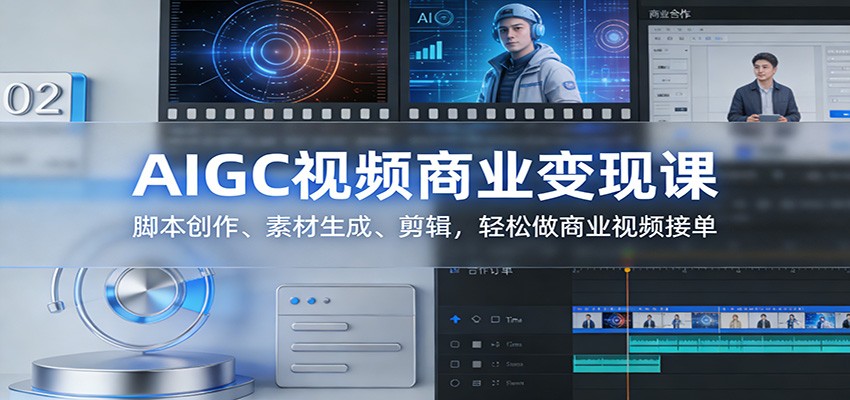 AIGC视频商业变现课：脚本创作、素材生成、剪辑，轻松做商业视频接单-52项目站