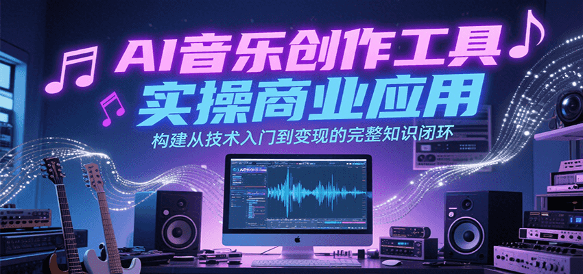 AI音乐创作工具实操商业应用，构建从技术入门到变现的完整知识闭环-52项目站