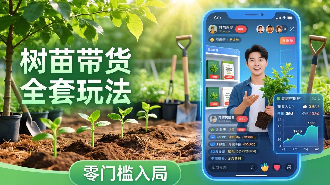 视频号AI树苗带货全套玩法：零门槛入局，掌握豆包、千问等AI工具制作树苗视频的全套流程-52项目站