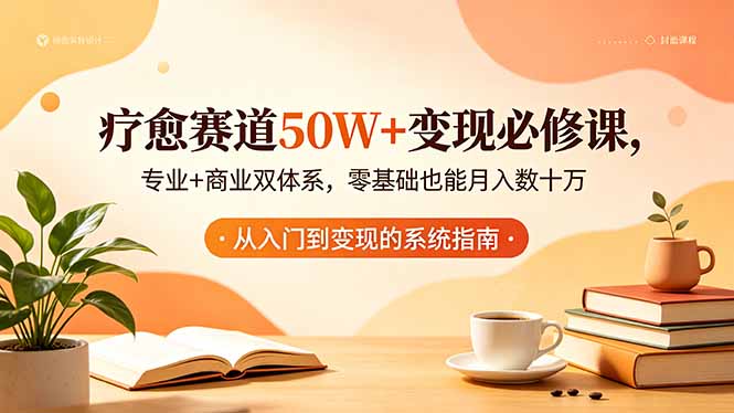 疗愈赛道50W+变现必修课,专业+商业双体系,零基础也能月入数十万-52项目站