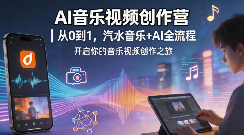AI音乐视频创作营｜从0到1，汽水音乐+AI全流程，开启你的音乐视频创作之旅-52项目站