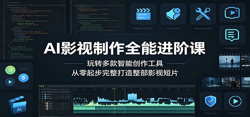 AI影视制作全能进阶课:玩转多款智能创作工具,从零起步完整打造整部影视短片-52项目站