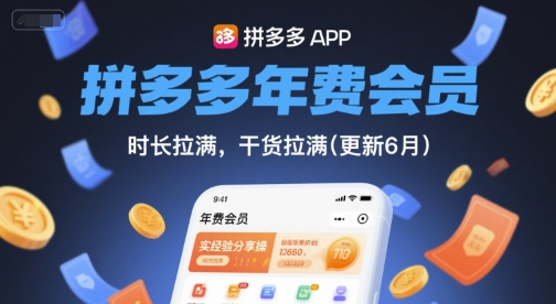 拼多多年费会员,实经验分享操,时长拉满,干货拉满(更新12月)-52项目站