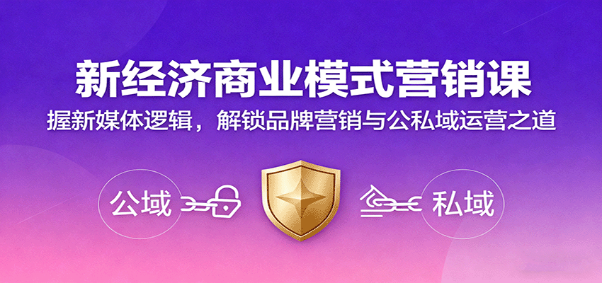 新经济商业模式营销课，握新媒体逻辑，解锁品牌营销与公私域运营之道-52项目站