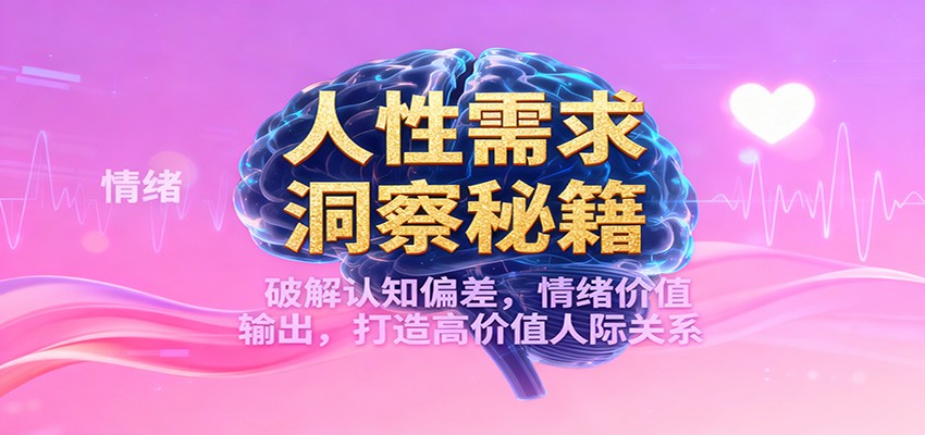 人性需求洞察秘籍，破解认知偏差，情绪价值输出，打造高价值人际关系-52项目站