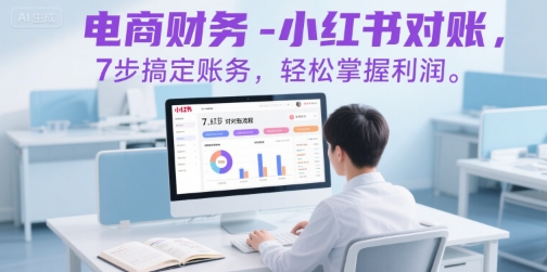 电商财务-小红书对账,7步搞定账务,轻松掌握利润-52项目站