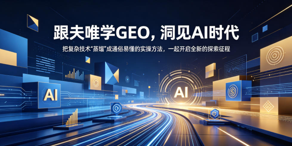 跟夫唯学GEO,洞见AI时代,把复杂技术“蒸馏”成通俗易懂的实操方法,一起开启全新的探索征程-52项目站