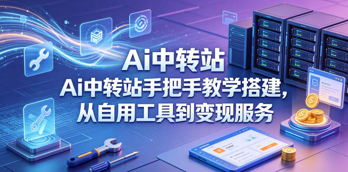 Ai中转站手把手教学搭建，从自用工具到变现服务-52项目站