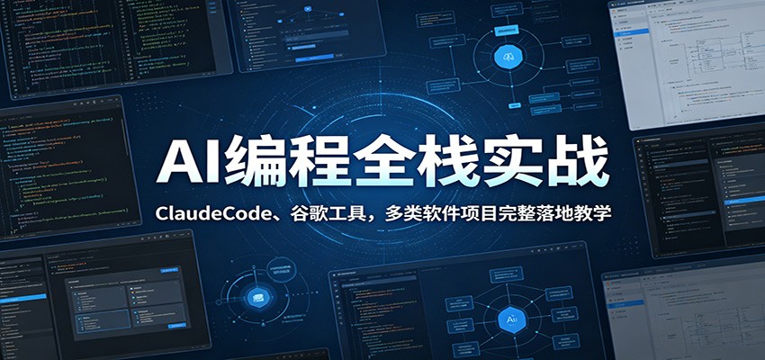 AI编程全栈实战:ClaudeCode、谷歌工具,多类软件项目完整落地教学-52项目站