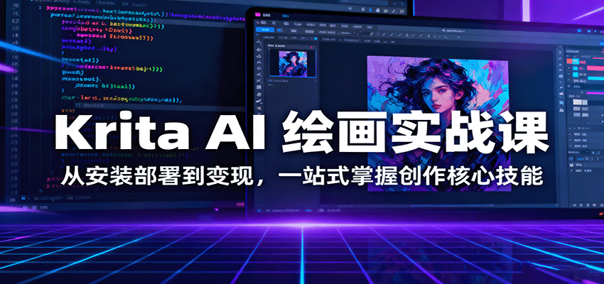 Krita AI 绘画实战课:从安装部署到变现,一站式掌握创作核心技能-52项目站