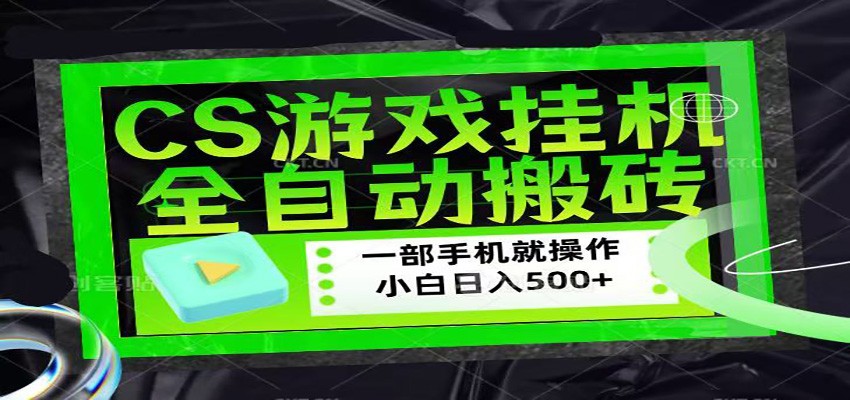 CSGO游戏挂机捡漏搬砖,超稳定的项目,带领1000+小白实现日入500+-52项目站