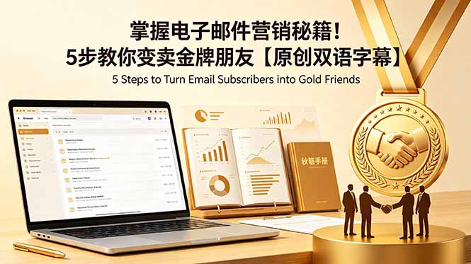 掌握电子邮件营销秘籍！5步教你变卖金牌朋友【原创双语字幕】-52项目站