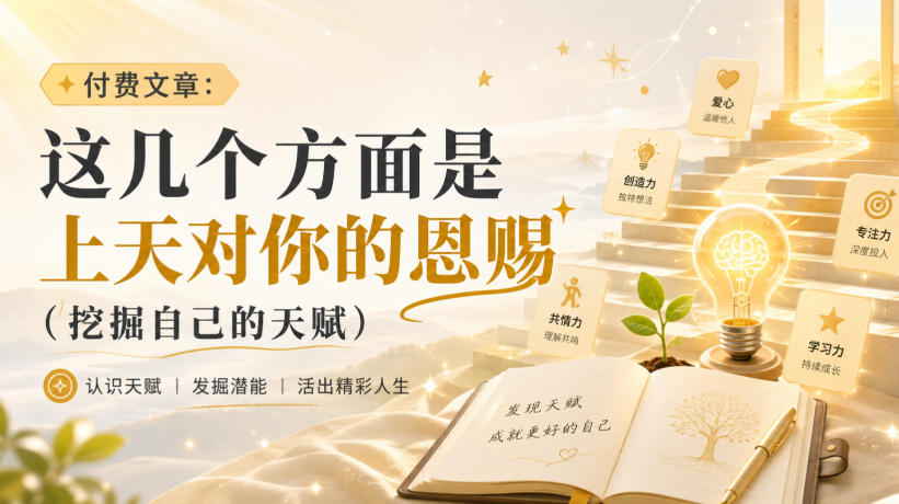 付费文章：这几个方面是上天对你的恩赐(挖掘自己的天赋)-52项目站
