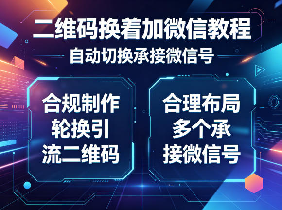 二维码换着加微信教程,自动切换承接微信号,合规制作轮换引流二维码,合理布局多个承接微信号-52项目站
