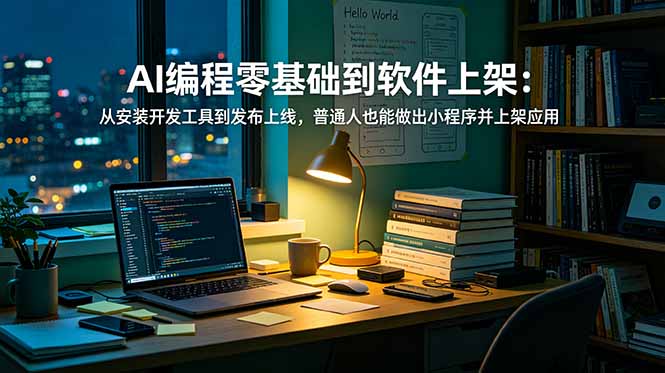 AI编程零基础到软件上架：从安装开发工具到发布上线，普通人也能做出小程序并上架应用商店-52项目站