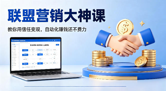 联盟营销大神课，教你用信任变现，自动化賺钱还不费力【原创双语字幕】-52项目站