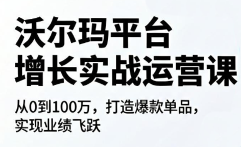 沃尔玛平台增长的实战运营课-52项目站