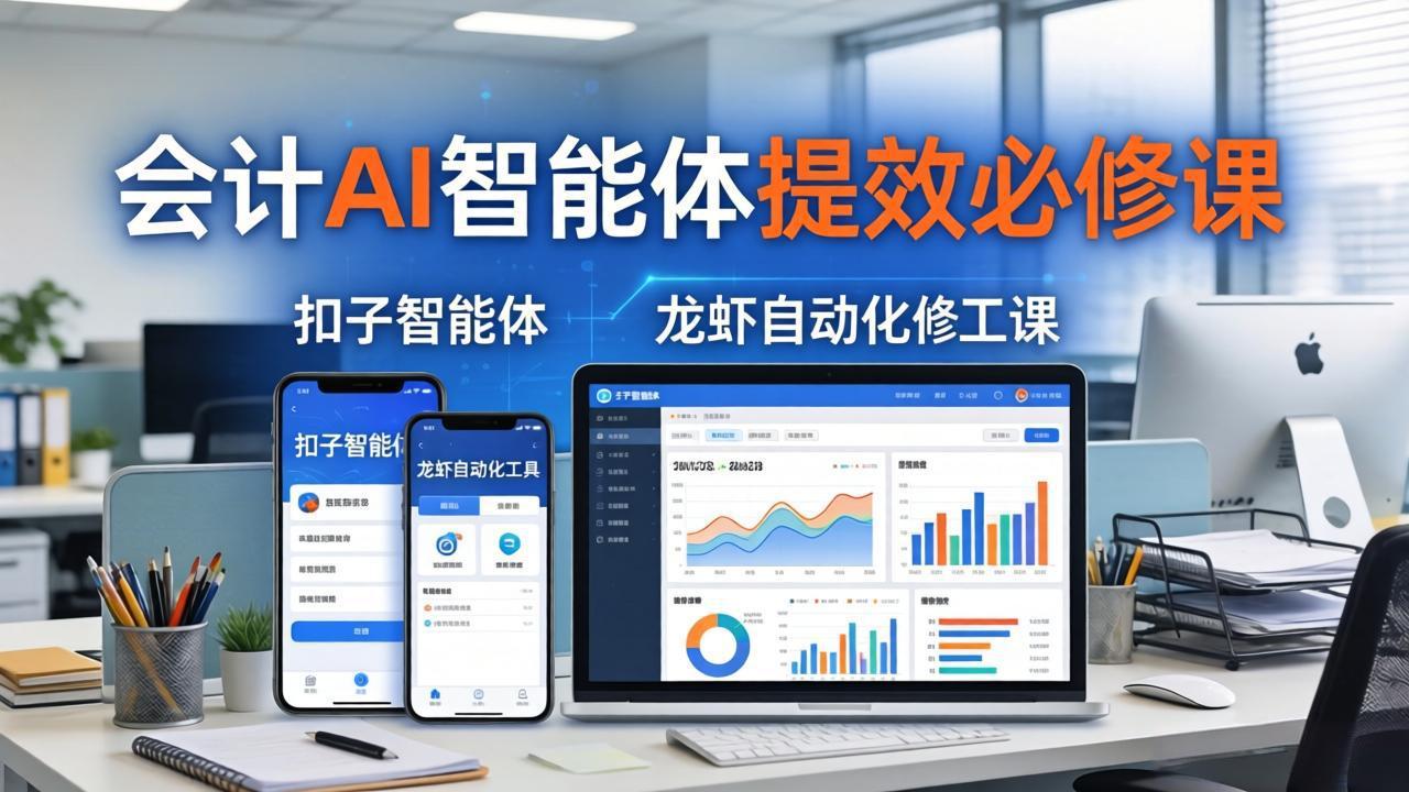 财务会计AI智能体提效必修课：扣子智能体+龙虾自动化+报表分析，一站式提升财务工作效率-52项目站