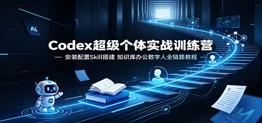 Codex超级个体实战训练营：安装配置Skill搭建，知识库办公数字人全链路教程-52项目站