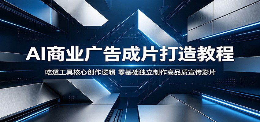 AI商业广告成片打造教程:吃透工具核心创作逻辑,零基础独立制作高品质宣传影片-52项目站