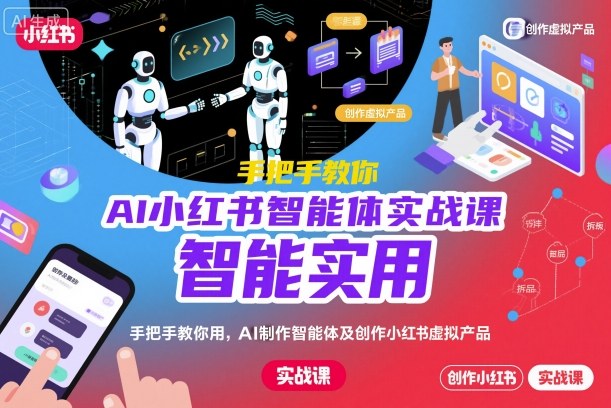 AI小红书智能体实战课，手把手教你用AI制作智能体及创作小红书虚拟产品，提效+内容商业化(更新)-52项目站