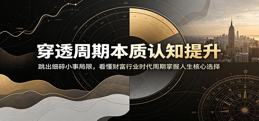 穿透周期本质认知提升：跳出细碎小事局限，看懂财富行业时代周期掌握人生核心选择-52项目站