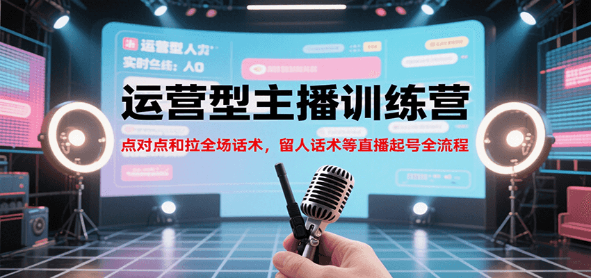 运营型主播训练营，点对点和拉全场话术，留人话术等直播起号全流程(更新7月)-52项目站