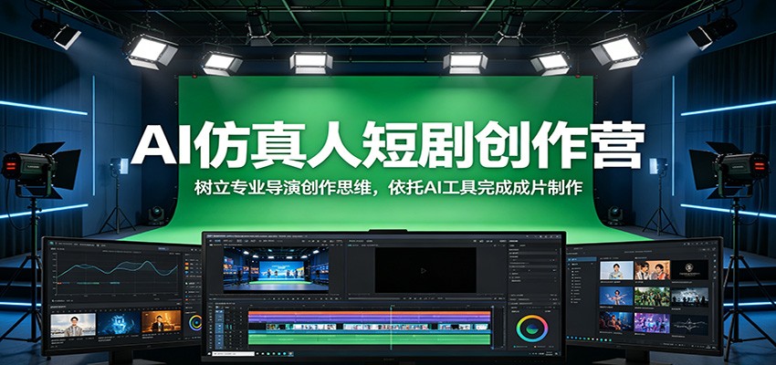 AI仿真人短剧创作营：树立专业导演创作思维，依托AI工具完成成片制作-52项目站
