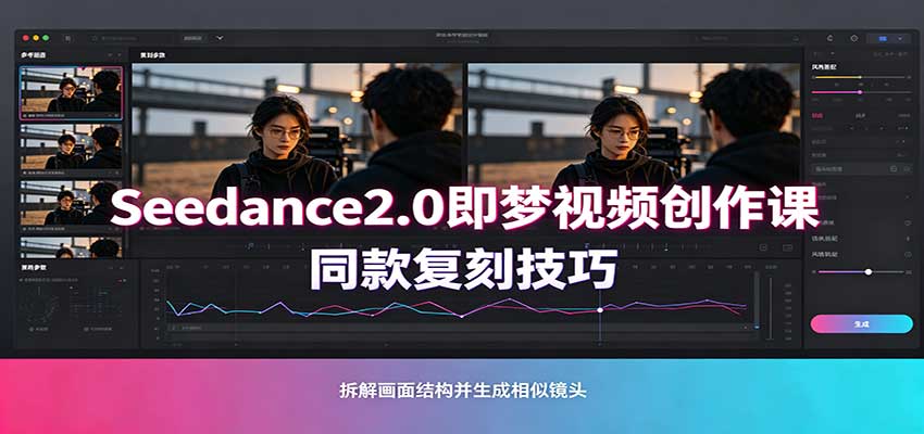 Seedance2.0即梦视频创作课：剧本式视频制作，同款复刻技巧，多行业案例落地教学-52项目站