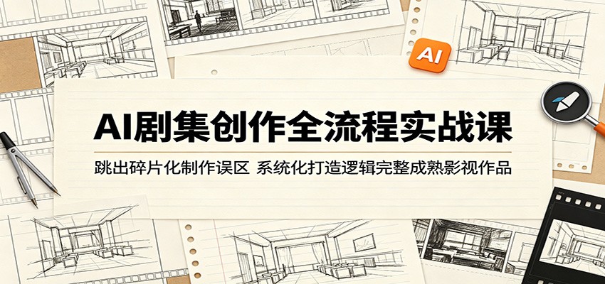AI剧集创作全流程实战课:跳出碎片化制作误区,系统化打造逻辑完整成熟影视作品-52项目站