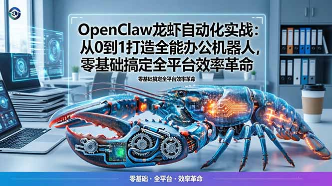 OpenClaw龙虾自动化实战：从0到1打造全能办公机器人，零基础搞定全平台效率革命-52项目站