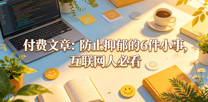 付费文章：防止抑郁的6件小事，互联网人必看！-52项目站