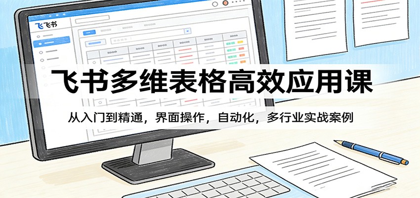 飞书多维表格高效应用课：从入门到精通，界面操作，自动化，多行业实战案例-52项目站