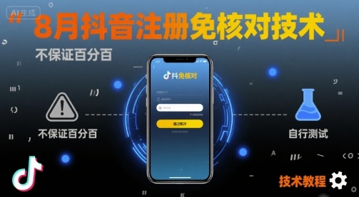 8月抖音注册免核对技术，不保证百分百，自测-52项目站