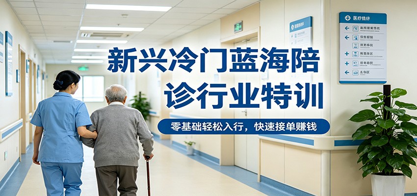 新兴冷门蓝海陪诊行业特训，零基础轻松入行，快速接单赚钱-52项目站
