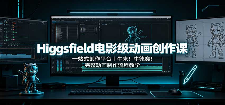 Higgsfield电影级动画创作课：一站式创作平台，牛来！牛德赛！完整动画制作流程教学-52项目站