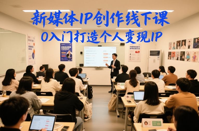 新媒体IP创作线下课,0入门打造个人变现IP-52项目站