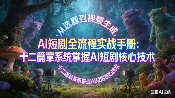 AI 短剧全流程实战手册：从选题到视频生成，十二篇章系统掌握 AI 短剧核心技术-52项目站