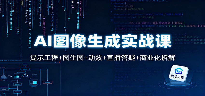 AI图像生成实战课：提示工程+图生图+动效+直播答疑+商业化拆解-52项目站