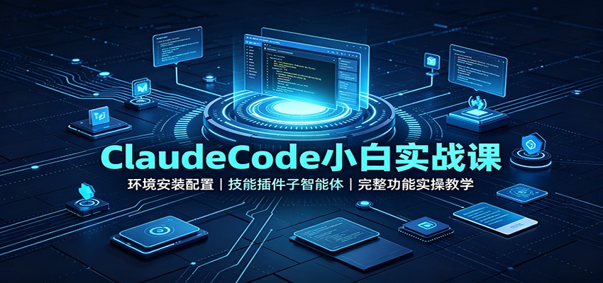 ClaudeCode小白实战课：环境安装配置，技能插件子智能体，完整功能实操教学-52项目站