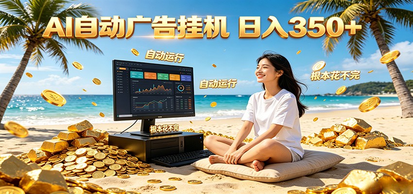 AI自动广告挂机 日入350+ 真正做到躺赚式变现,根本花不完!-52项目站